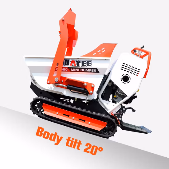 Huayee 工場全地形ミニダンパーダンプトラッククローラー小型ゴムクローラー輸送トラックミニトラックダンパー CE 付き